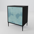 SKY WASH 1-Door Sideboard in Black Finish