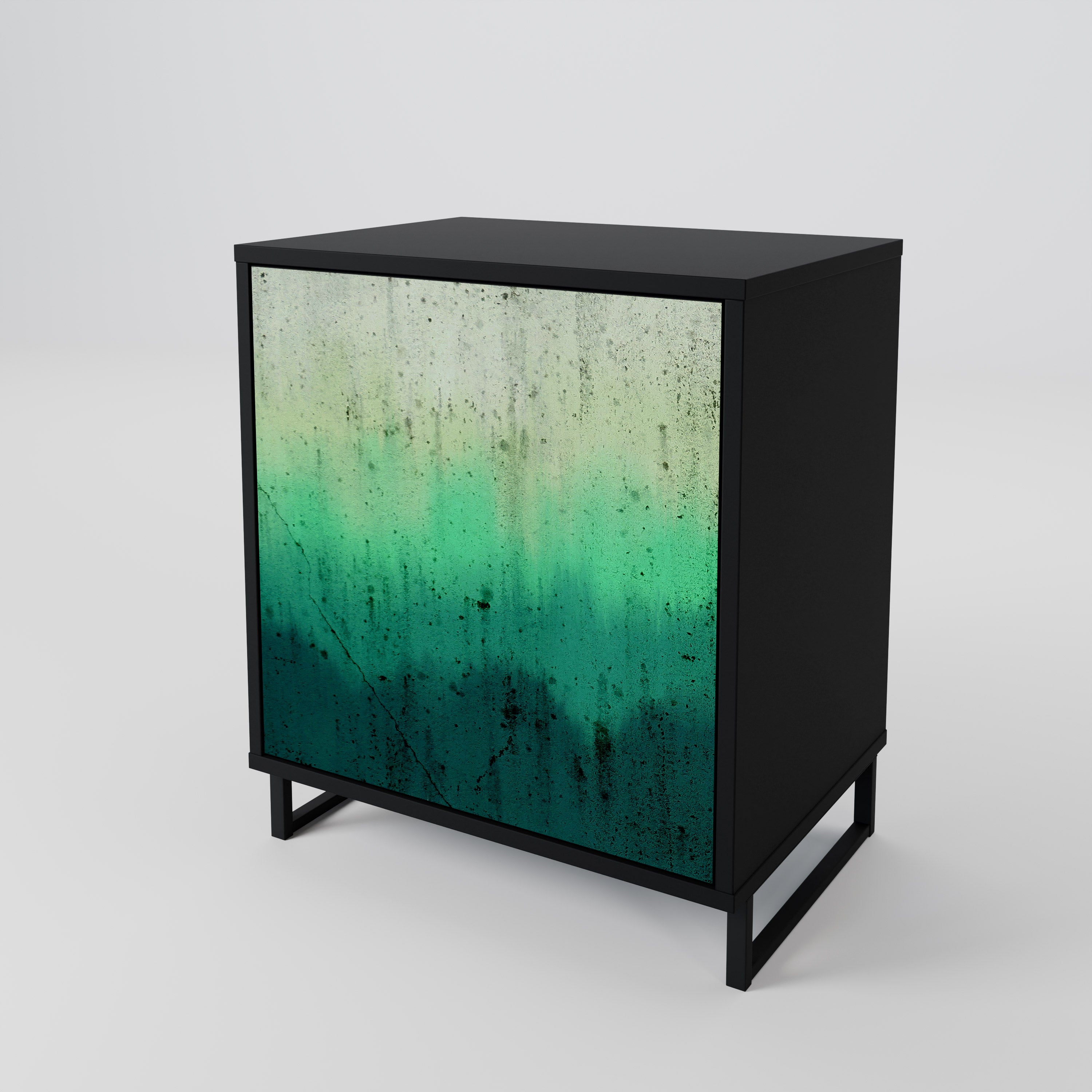 NORTHERN LIGHTS Sideboard mit 1 Tür in Schwarz