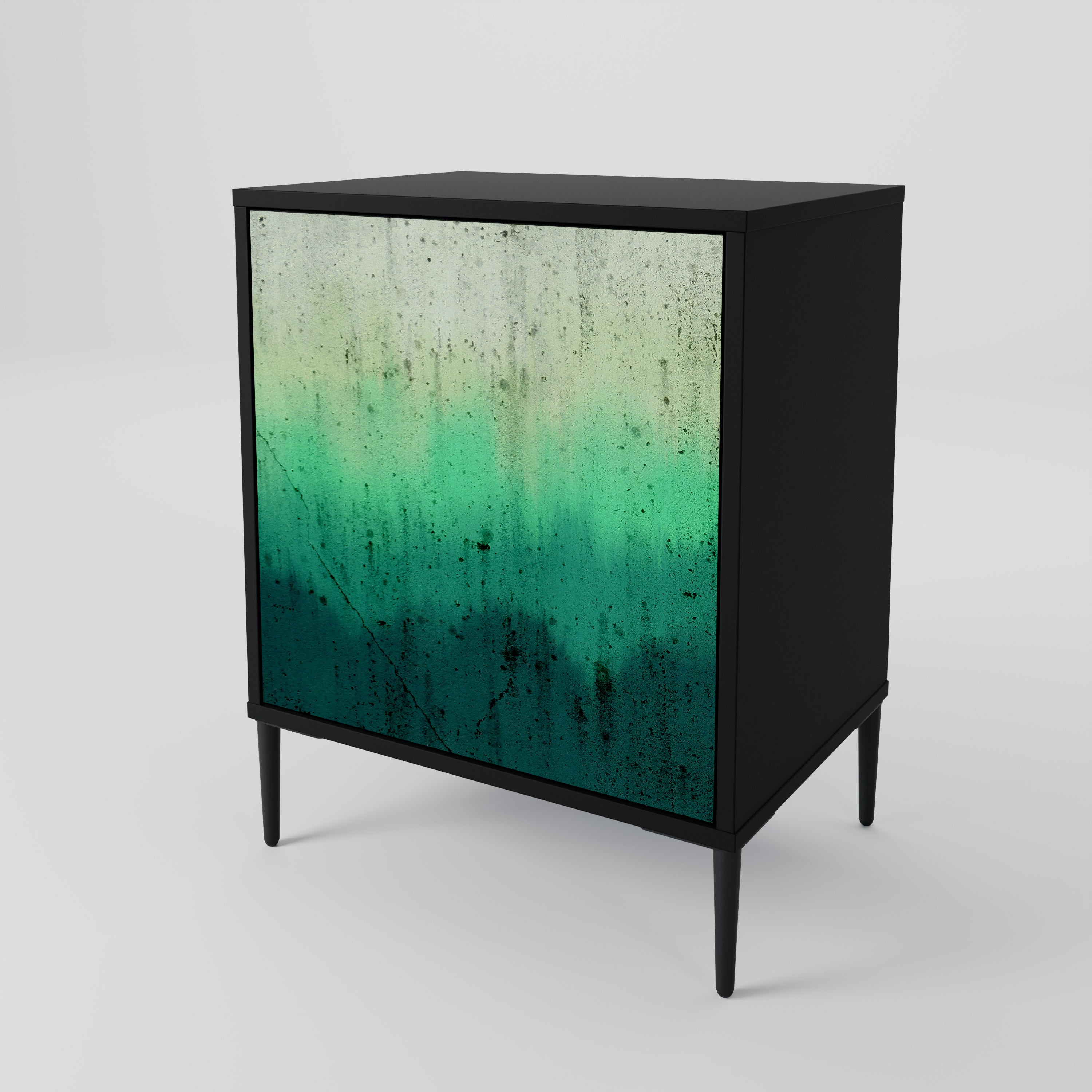 NORTHERN LIGHTS Sideboard mit 1 Tür in Schwarz