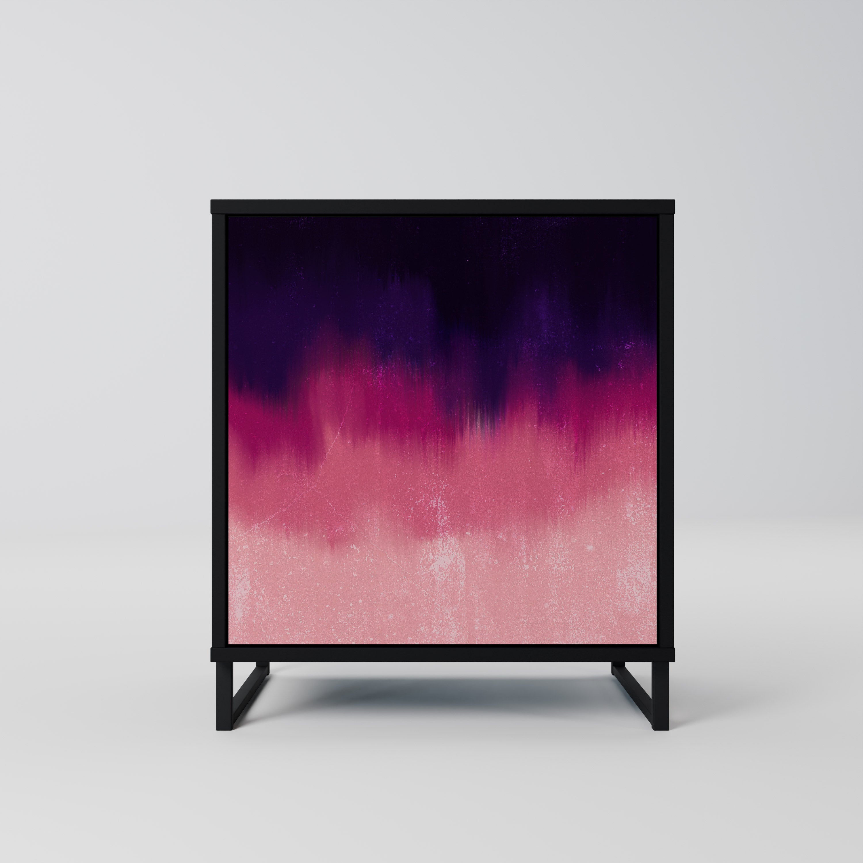 AURORA BOREALIS Sideboard mit 1 Tür in Schwarz
