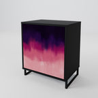 AURORA BOREALIS 1-Door Sideboard in Black Finish