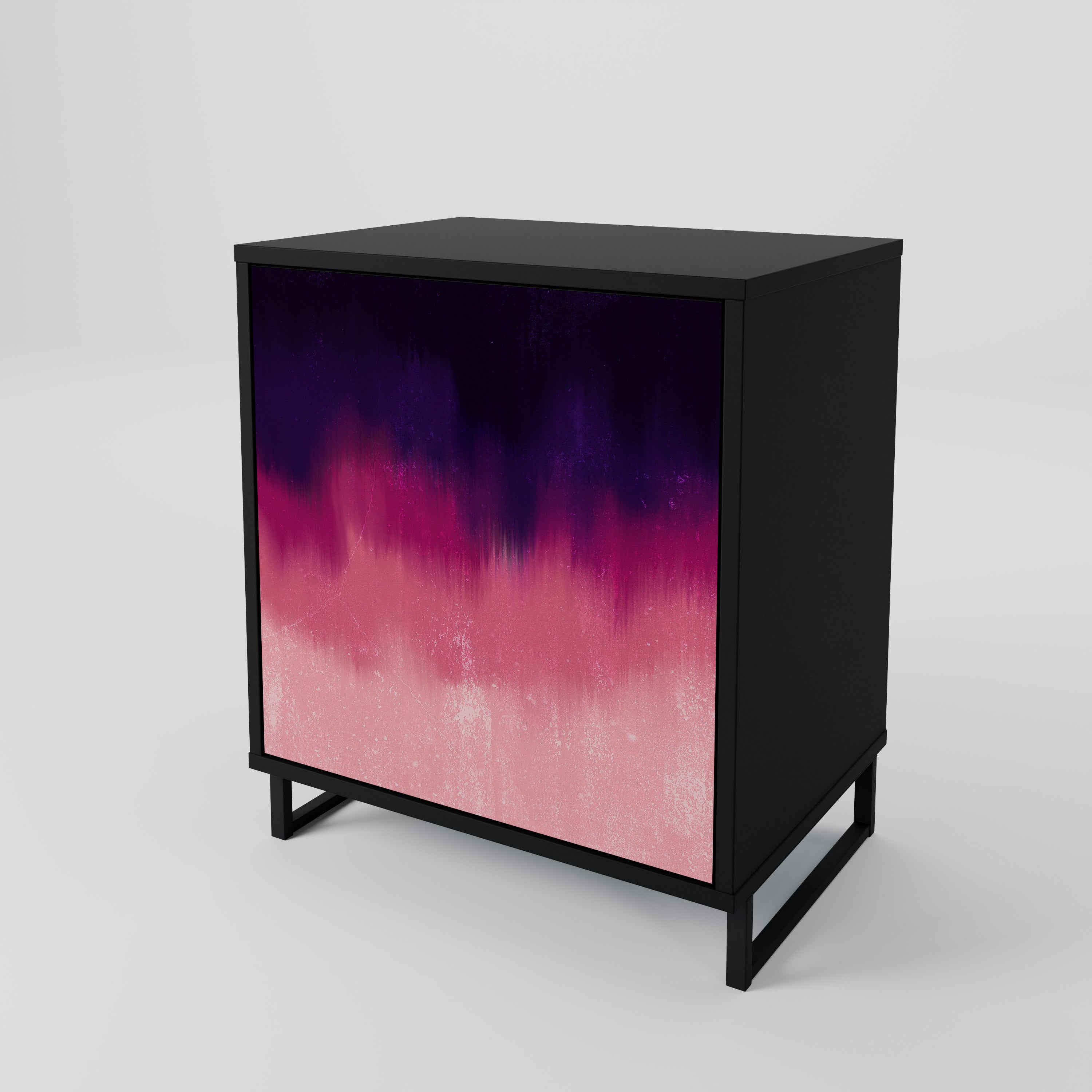 AURORA BOREALIS Sideboard mit 1 Tür in Schwarz