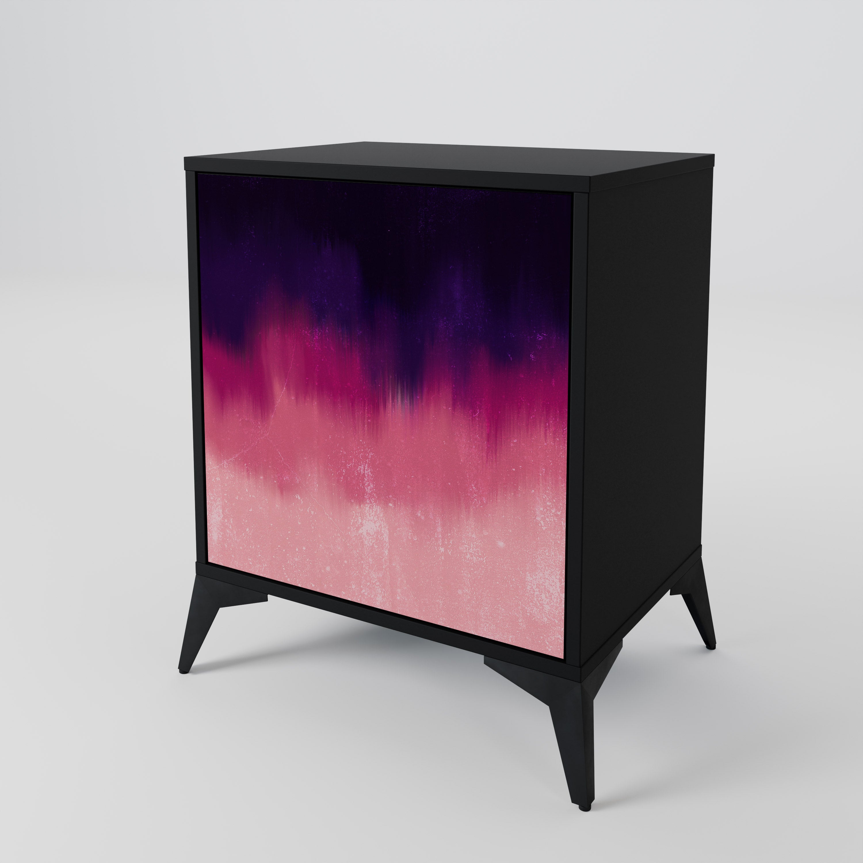 AURORA BOREALIS Sideboard mit 1 Tür in Schwarz