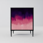 AURORA BOREALIS 1-Door Sideboard in Black Finish