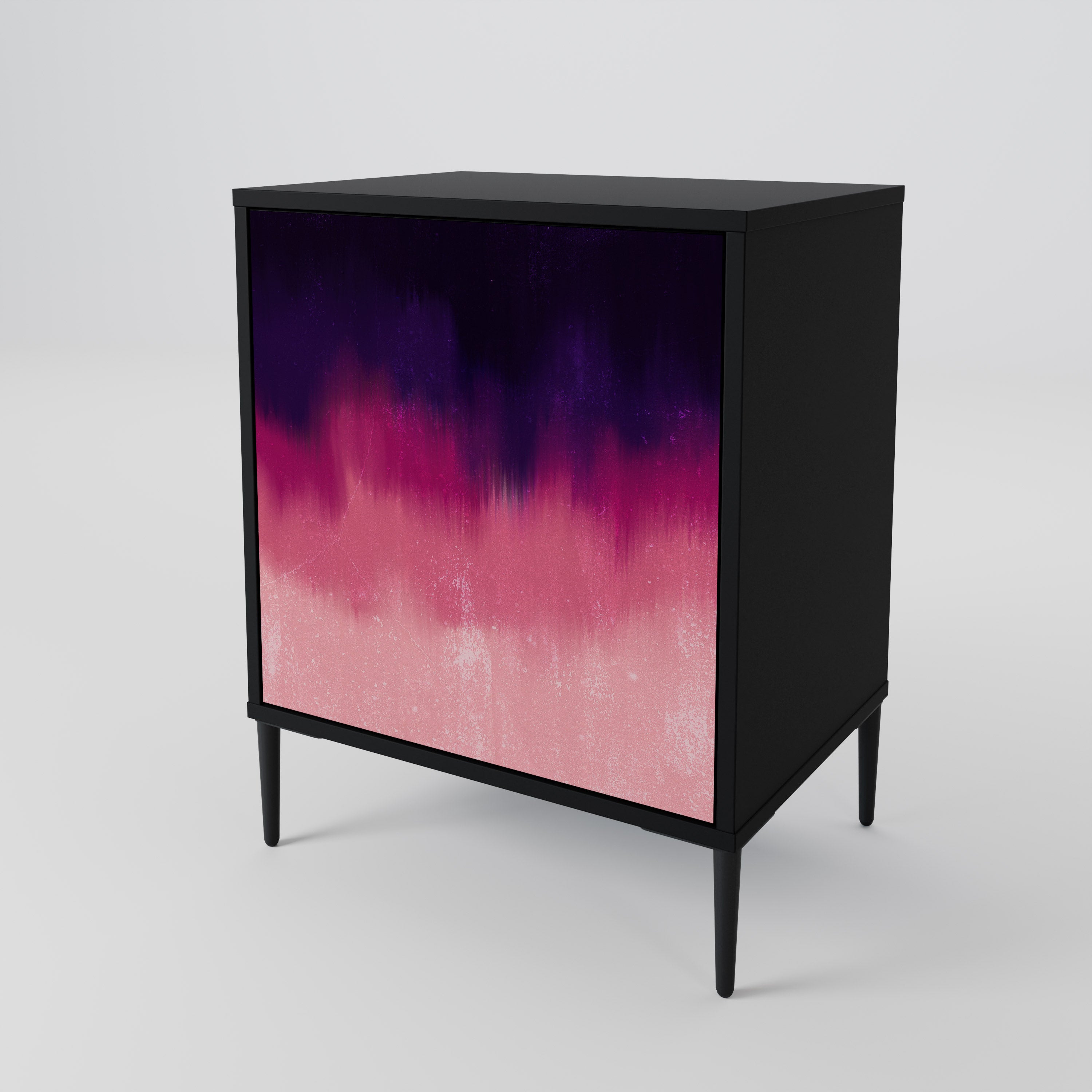 AURORA BOREALIS Sideboard mit 1 Tür in Schwarz