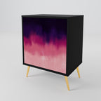 AURORA BOREALIS 1-Door Sideboard in Black Finish