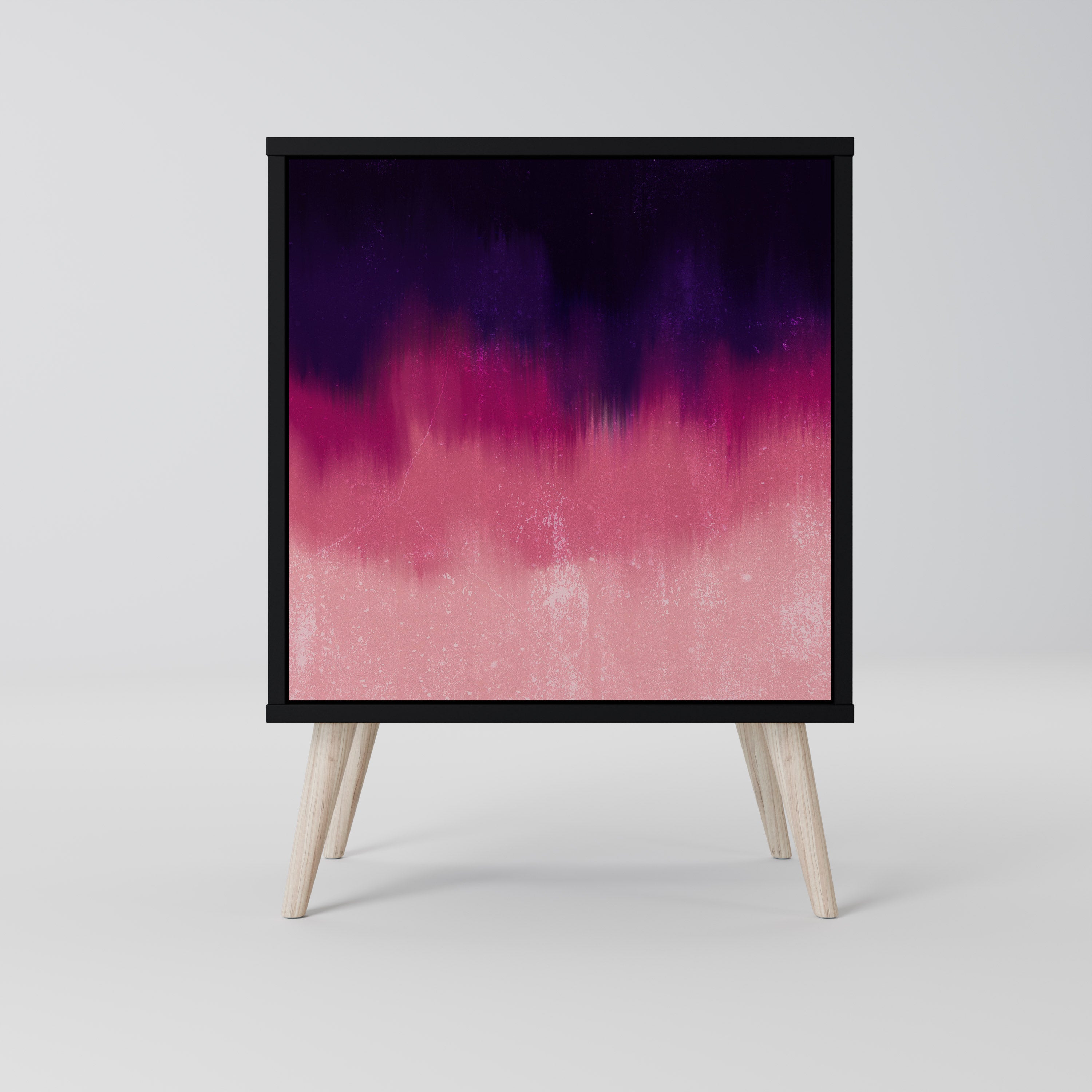 AURORA BOREALIS Sideboard mit 1 Tür in Schwarz