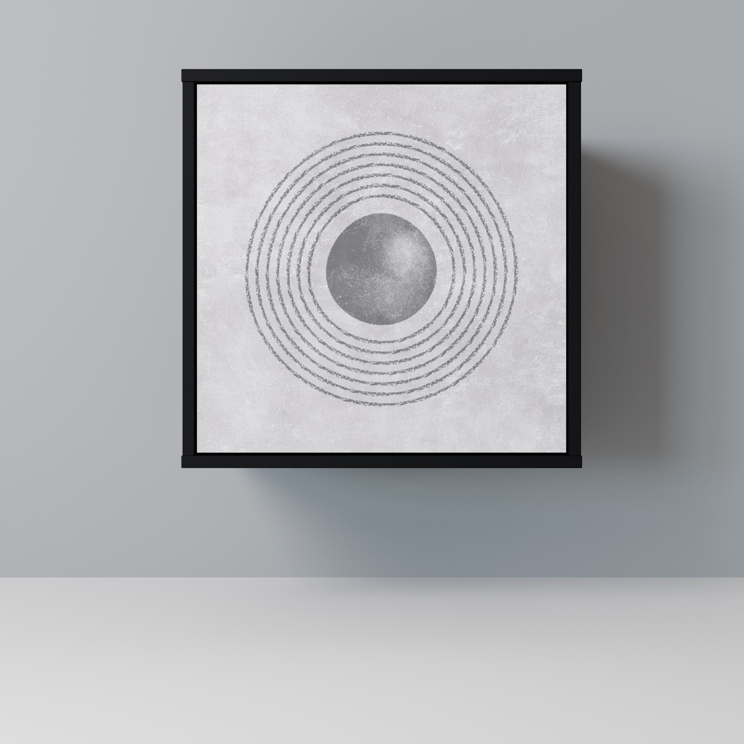 SOLID CIRCLES Sideboard mit 1 Tür in Schwarz