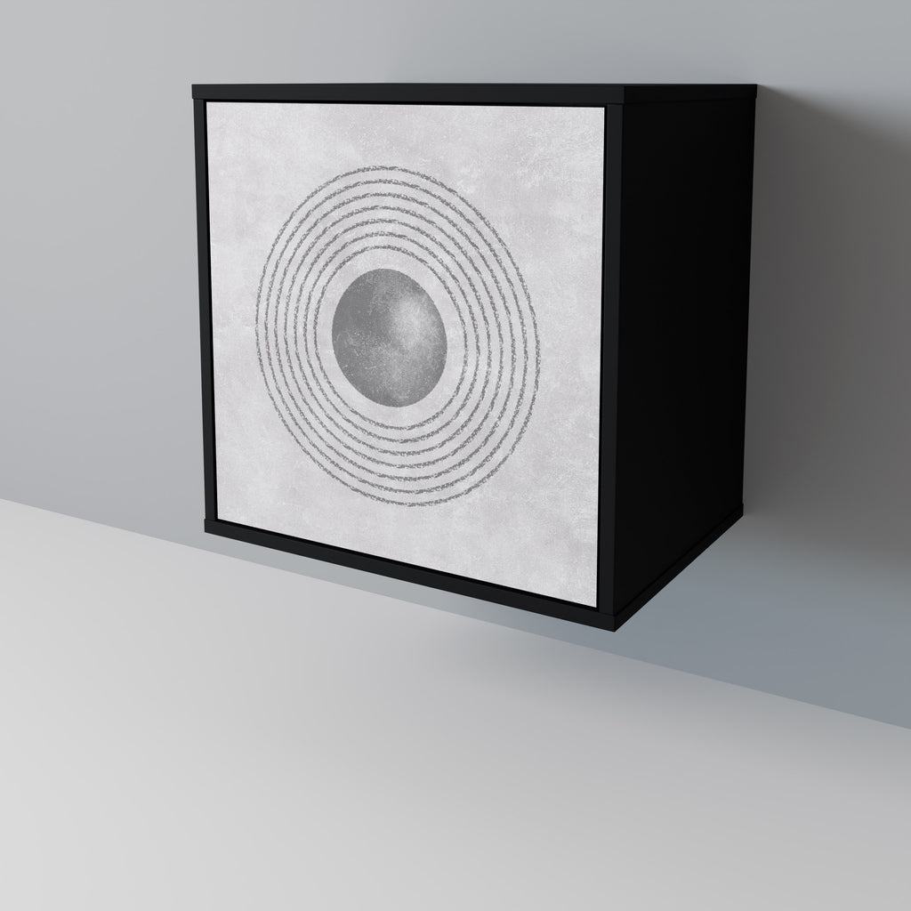 SOLID CIRCLES Sideboard mit 1 Tür in Schwarz