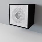 SOLID CIRCLES Sideboard mit 1 Tür in Schwarz