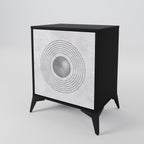 SOLID CIRCLES Sideboard mit 1 Tür in Schwarz