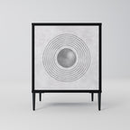 SOLID CIRCLES Sideboard mit 1 Tür in Schwarz