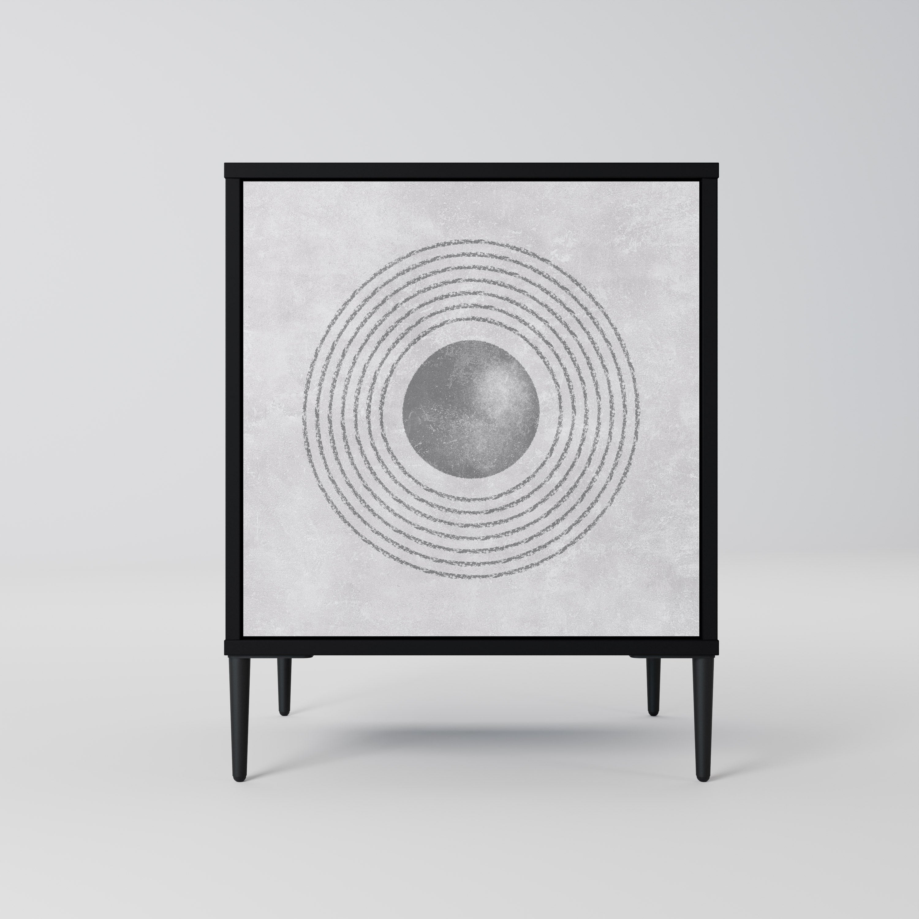 SOLID CIRCLES Sideboard mit 1 Tür in Schwarz