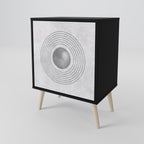 SOLID CIRCLES Sideboard mit 1 Tür in Schwarz