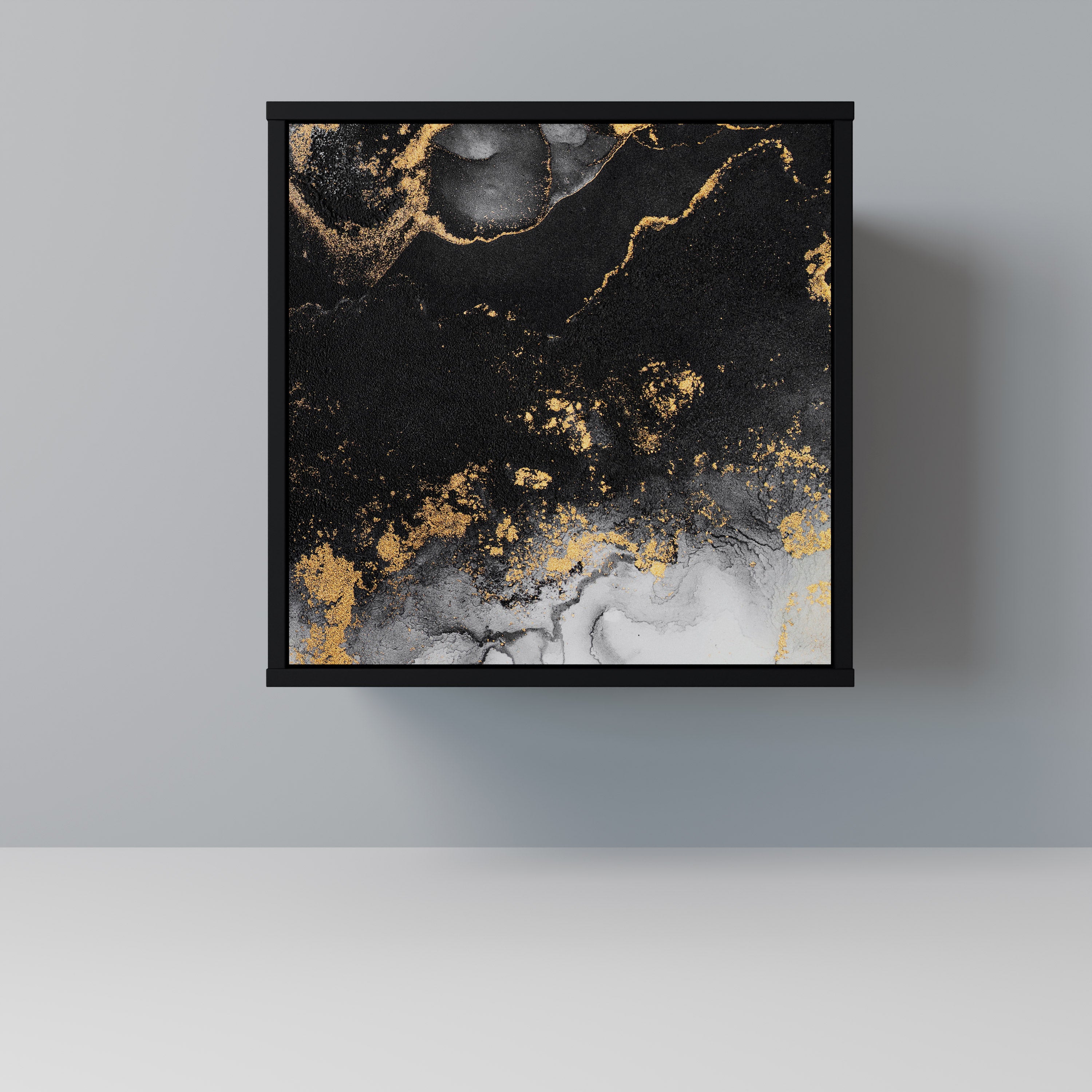 MARBLE OF TOMMORROW Sideboard mit 1 Tür in Schwarz