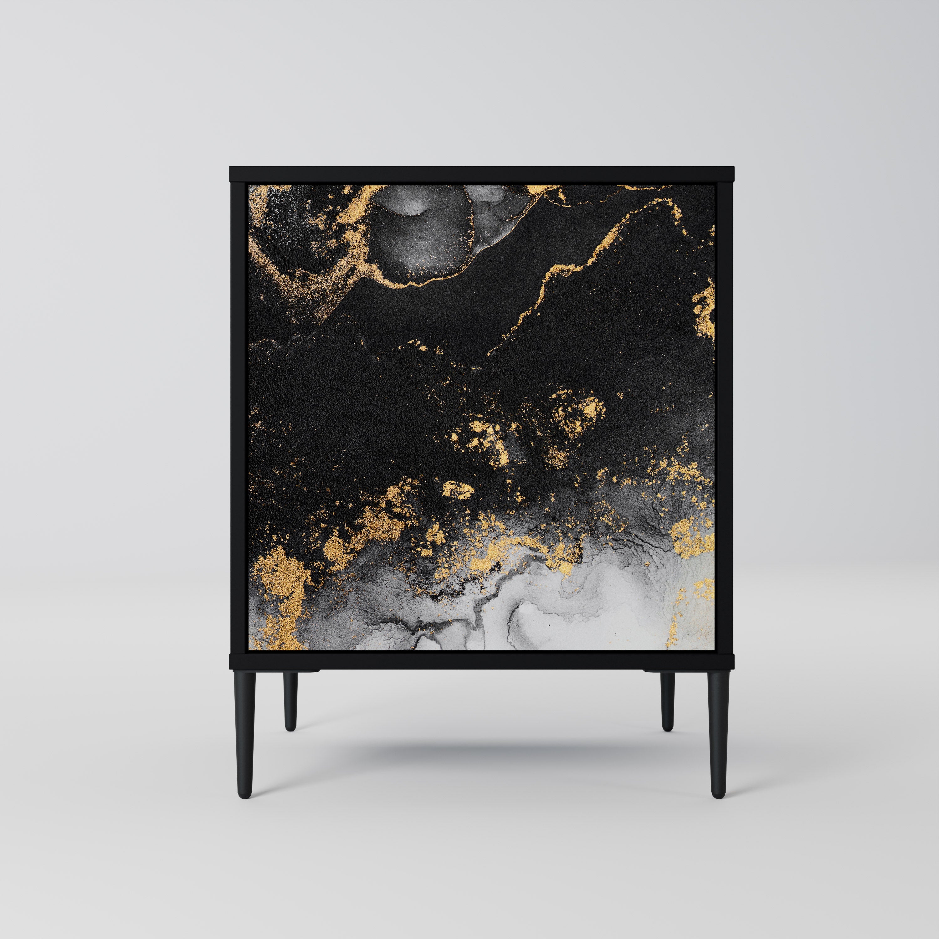 MARBLE OF TOMMORROW Sideboard mit 1 Tür in Schwarz