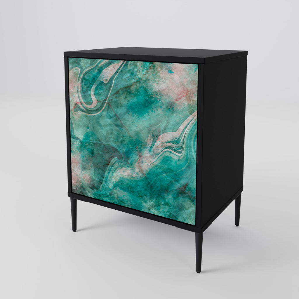 ABSTRACT ALCHEMY Sideboard mit 1 Tür in Schwarz