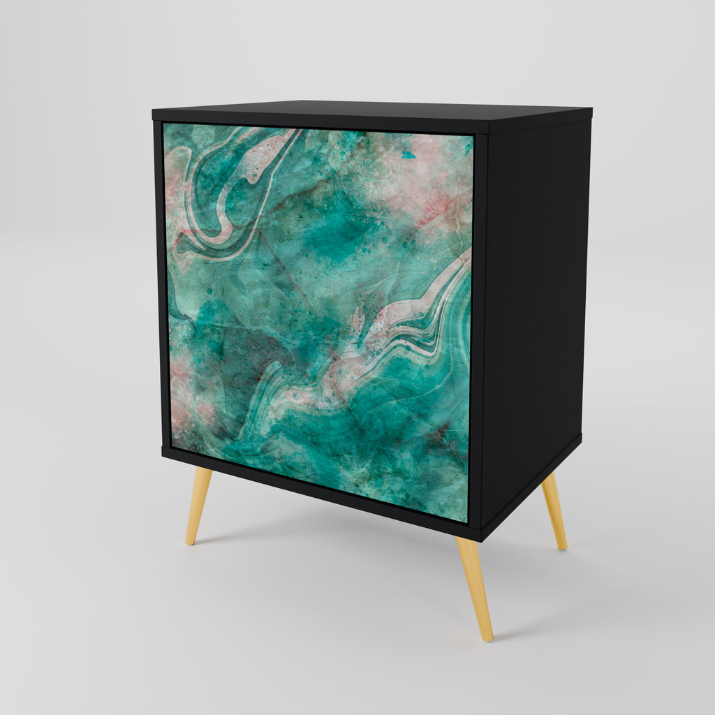 ABSTRACT ALCHEMY Sideboard mit 1 Tür in Schwarz