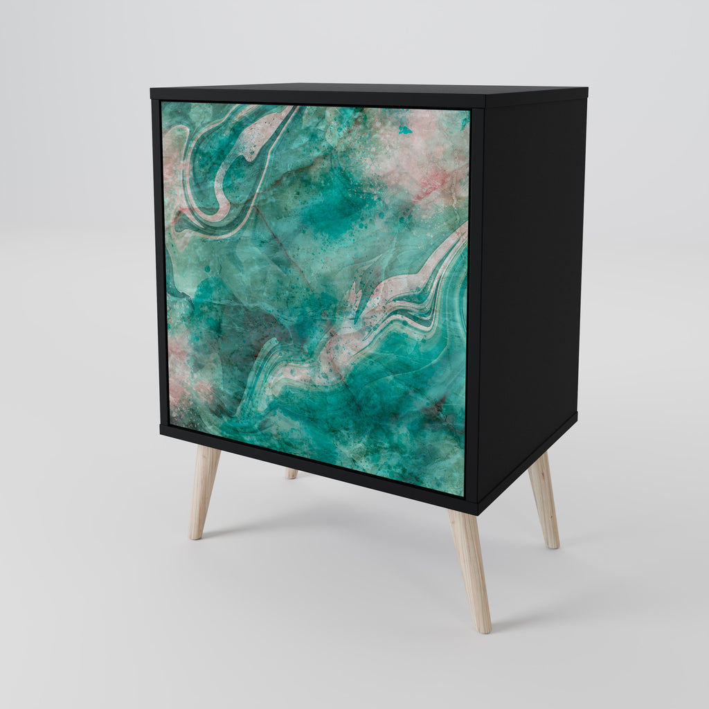 ABSTRACT ALCHEMY Sideboard mit 1 Tür in Schwarz