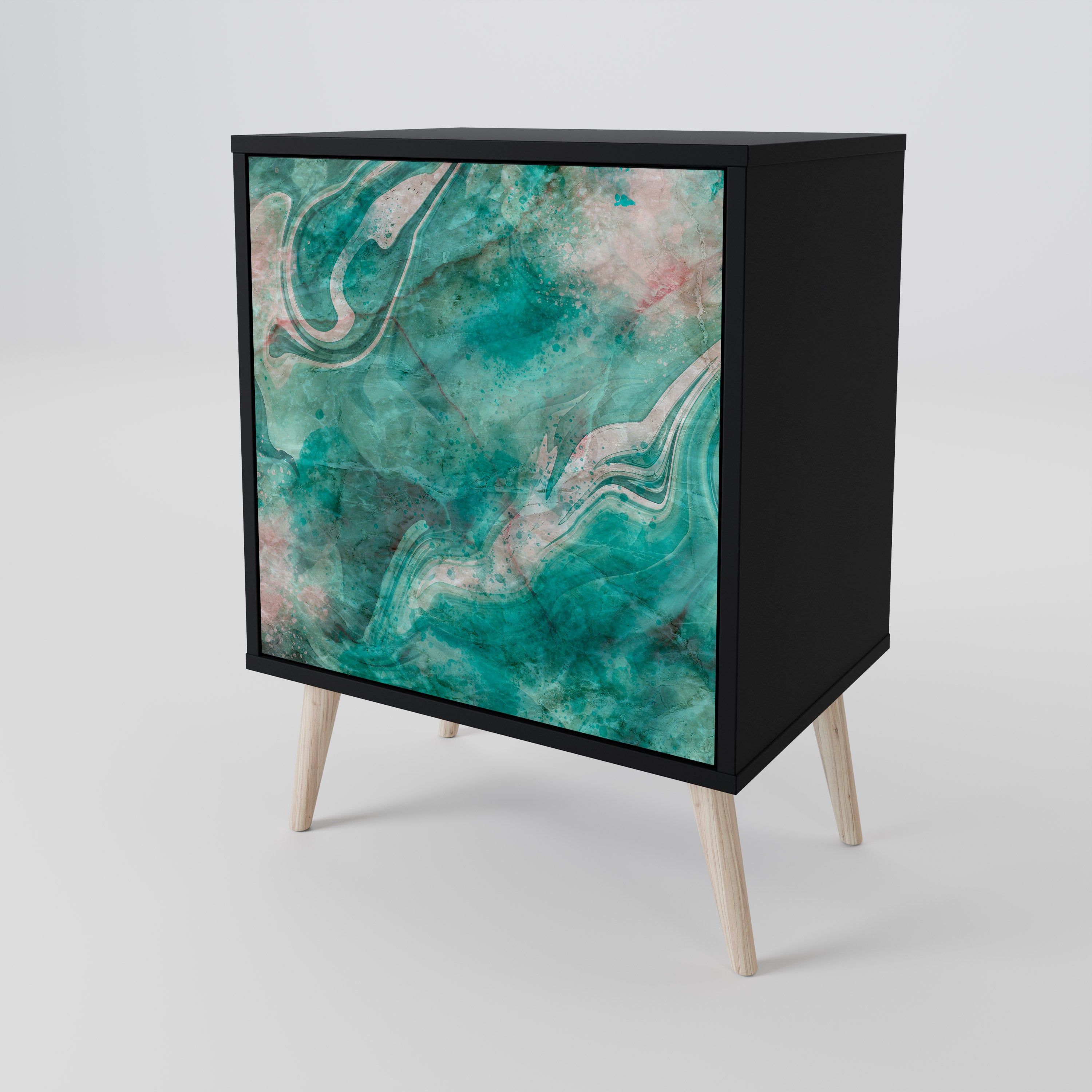 ABSTRACT ALCHEMY Sideboard mit 1 Tür in Schwarz