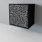 BLINDING LIGHTS 1-Door Sideboard in Black Finish
