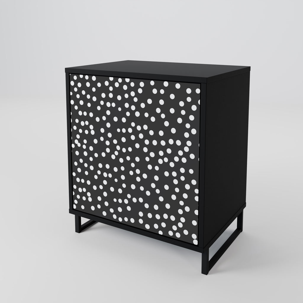 BLINDING LIGHTS 1-Door Sideboard in Black Finish