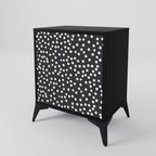 BLINDING LIGHTS 1-Door Sideboard in Black Finish