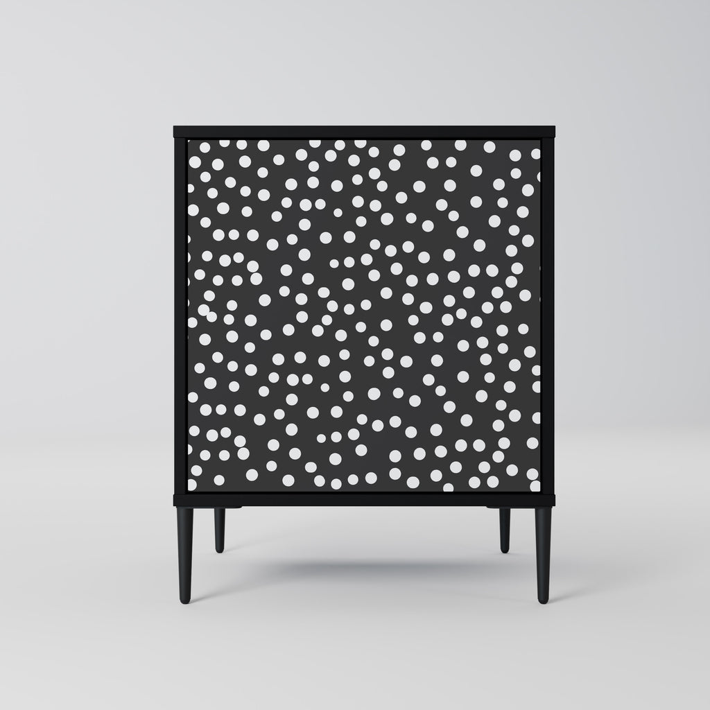 BLINDING LIGHTS 1-Door Sideboard in Black Finish