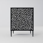 BLINDING LIGHTS 1-Door Sideboard in Black Finish