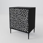 BLINDING LIGHTS 1-Door Sideboard in Black Finish