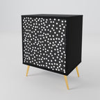 BLINDING LIGHTS 1-Door Sideboard in Black Finish