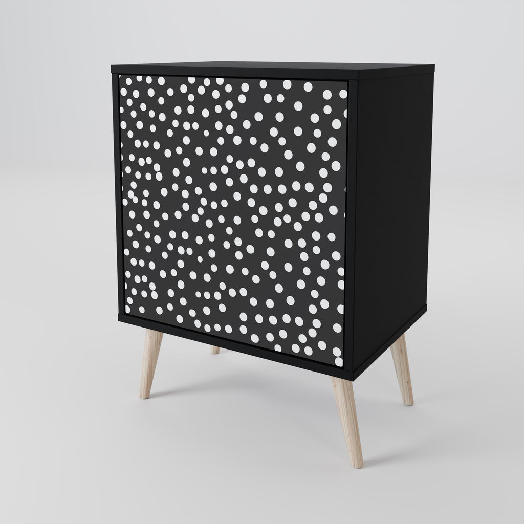 BLINDING LIGHTS 1-Door Sideboard in Black Finish