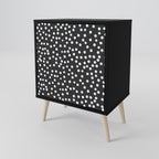 BLINDING LIGHTS 1-Door Sideboard in Black Finish