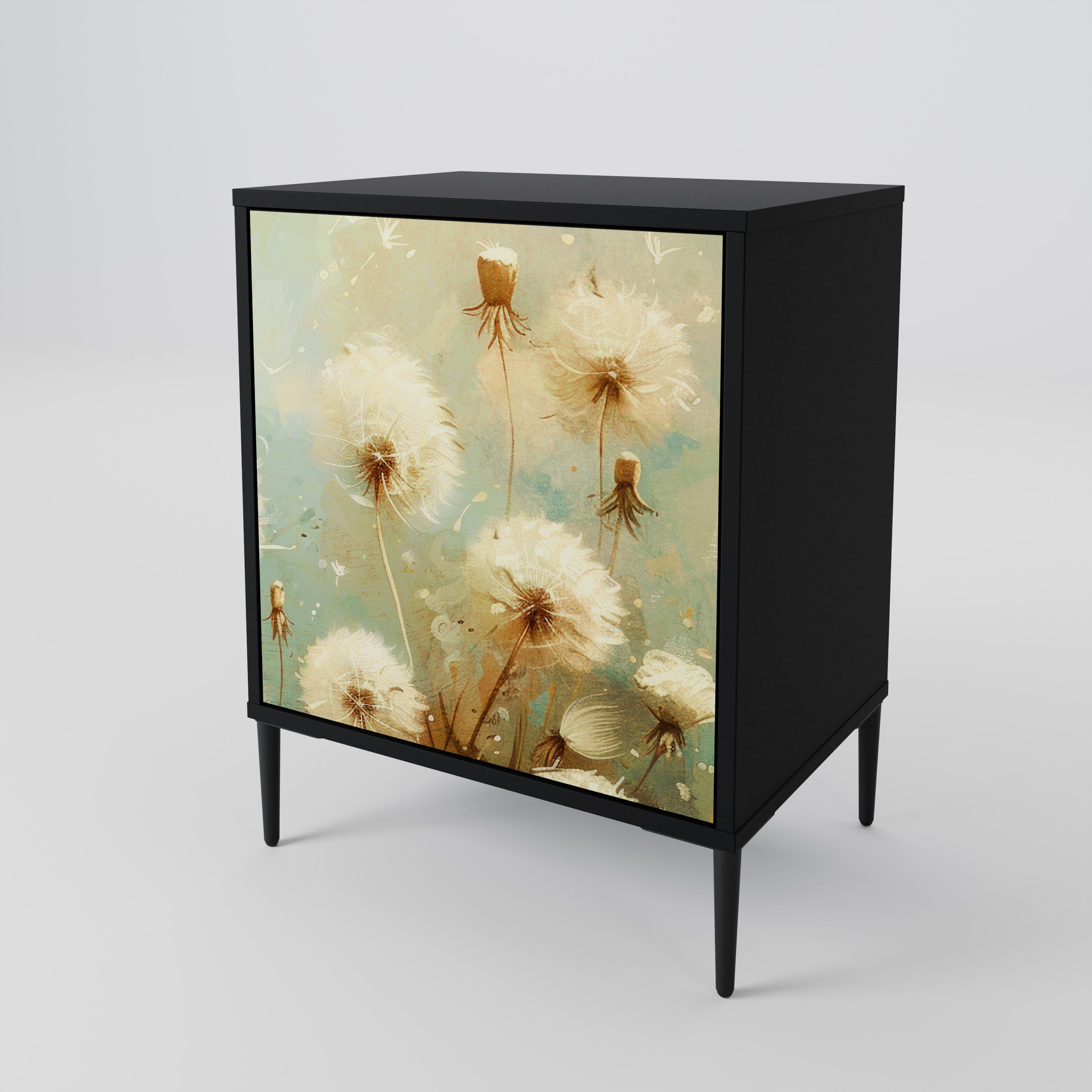 DREAMY MEADOW Sideboard mit 1 Tür in Schwarz