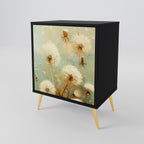 DREAMY MEADOW 1-Door Sideboard in Black Finish