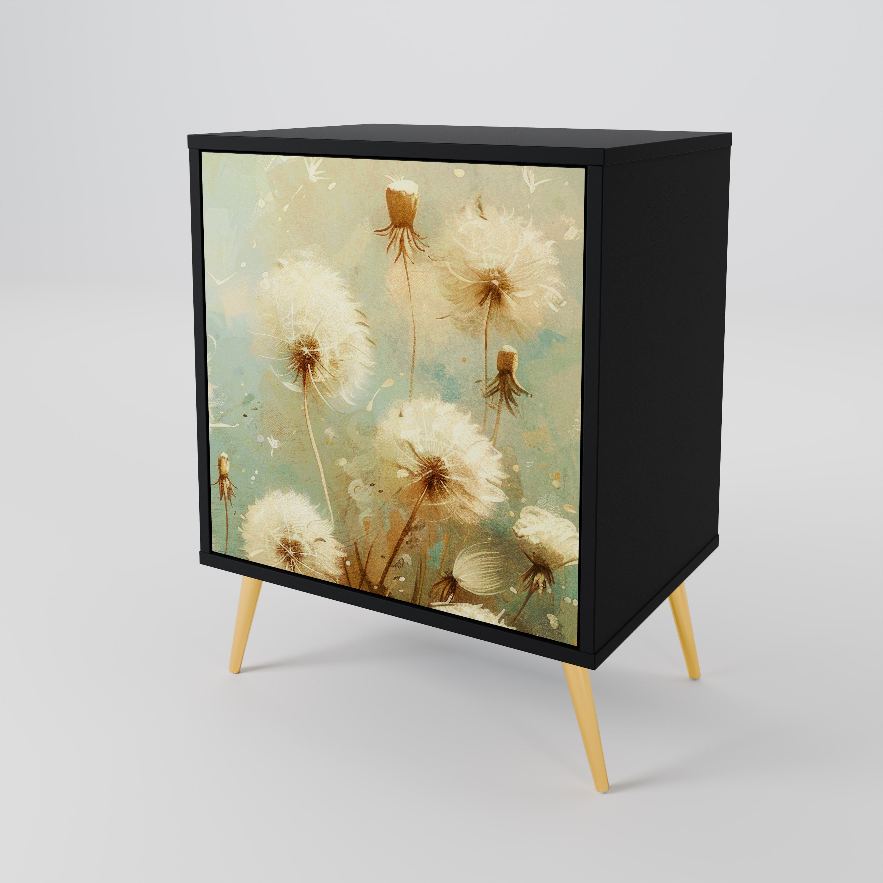 DREAMY MEADOW Sideboard mit 1 Tür in Schwarz