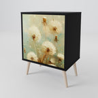 DREAMY MEADOW 1-Door Sideboard in Black Finish