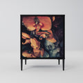 NEVERENDING BLOOM 1-Door Sideboard in Black Finish