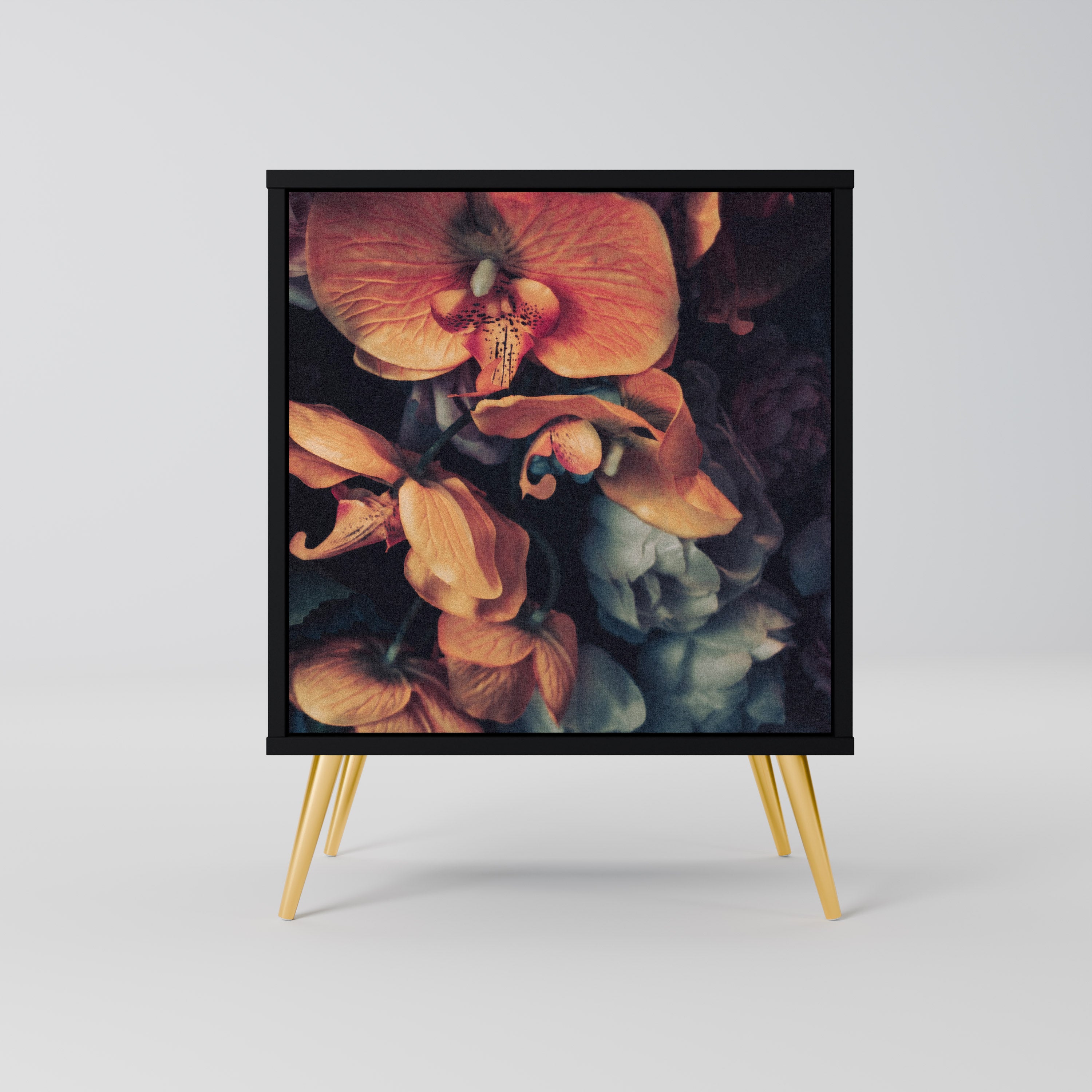 NEVERENDING BLOOM Sideboard mit 1 Tür in Schwarz