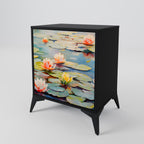 BLOOMING WATERS 1-Door Sideboard in Black Finish
