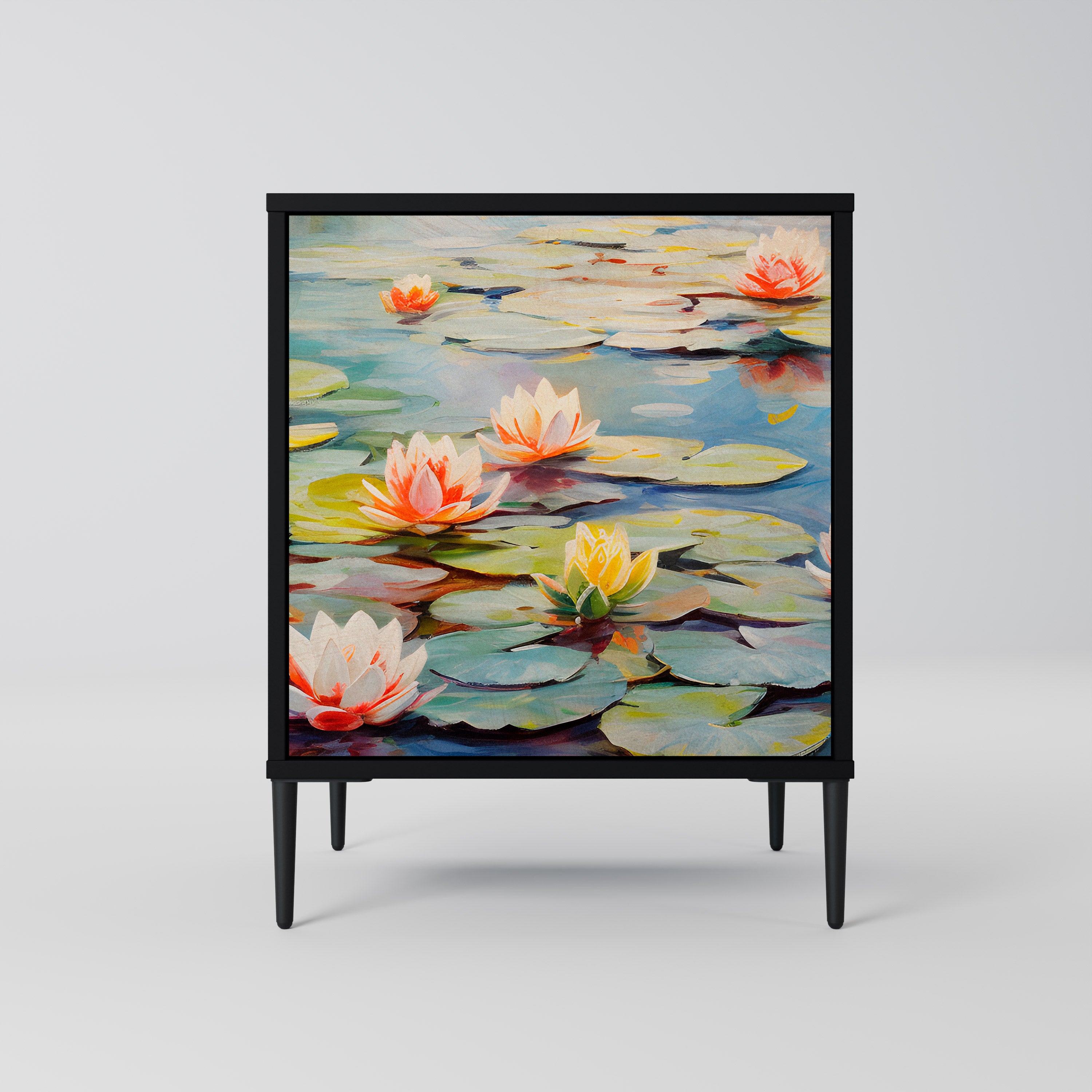 BLOOMING WATERS Sideboard mit 1 Tür in Schwarz