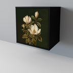 FLORAL NOIR 1-Door Sideboard in Black Finish