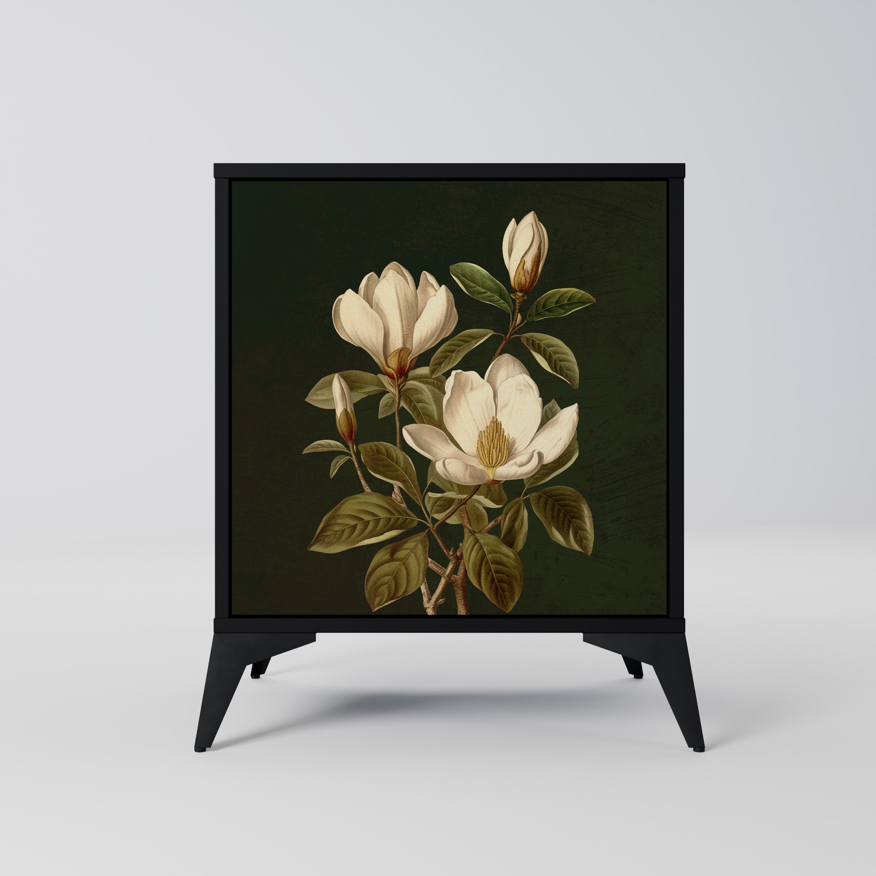 FLORAL NOIR Sideboard mit 1 Tür in Schwarz