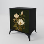 FLORAL NOIR 1-Door Sideboard in Black Finish