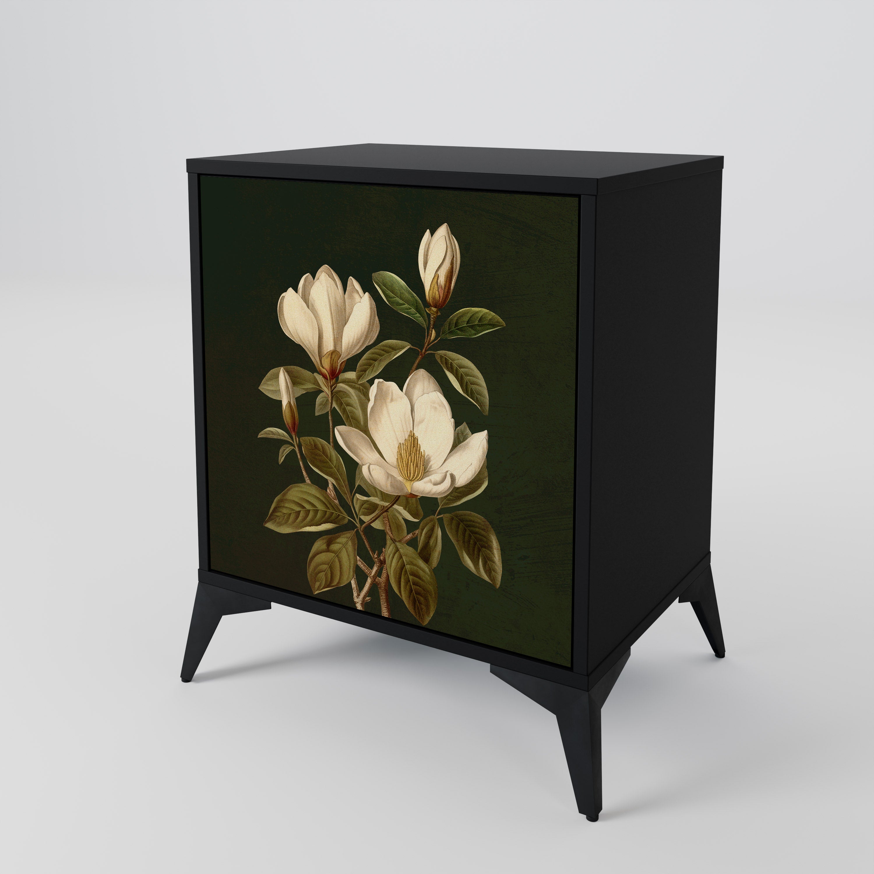 FLORAL NOIR Sideboard mit 1 Tür in Schwarz