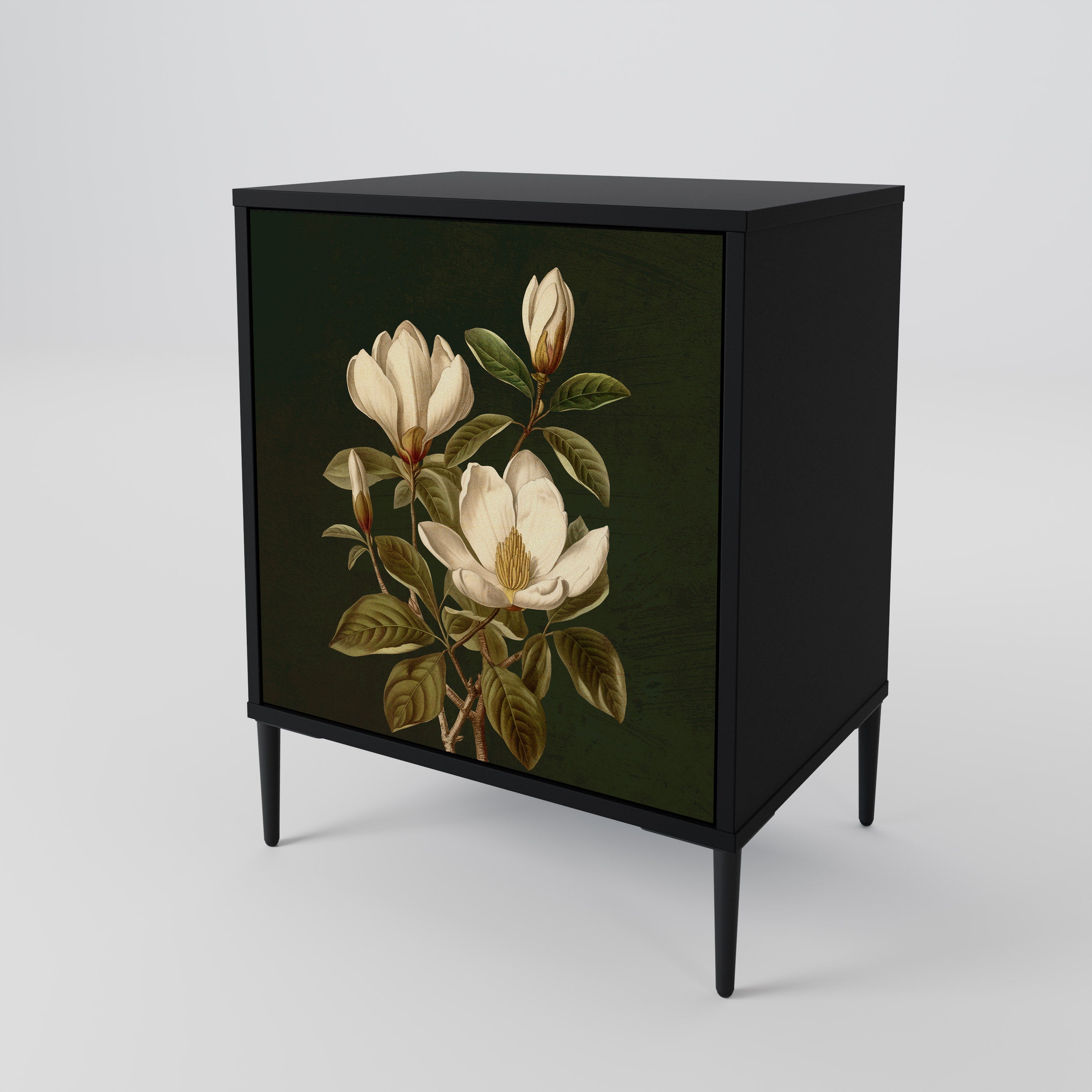 FLORAL NOIR Sideboard mit 1 Tür in Schwarz