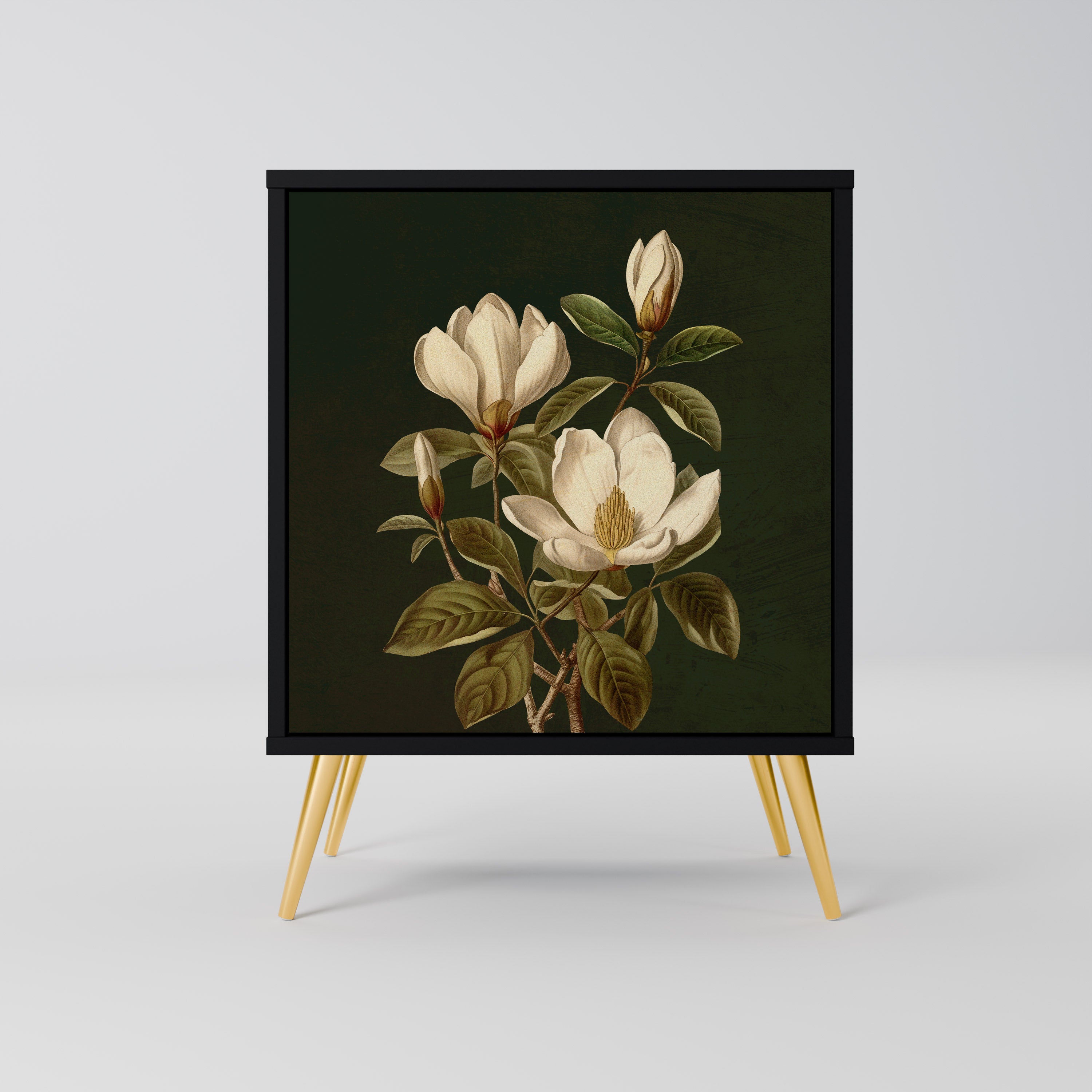 FLORAL NOIR Sideboard mit 1 Tür in Schwarz