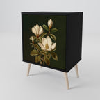 FLORAL NOIR 1-Door Sideboard in Black Finish