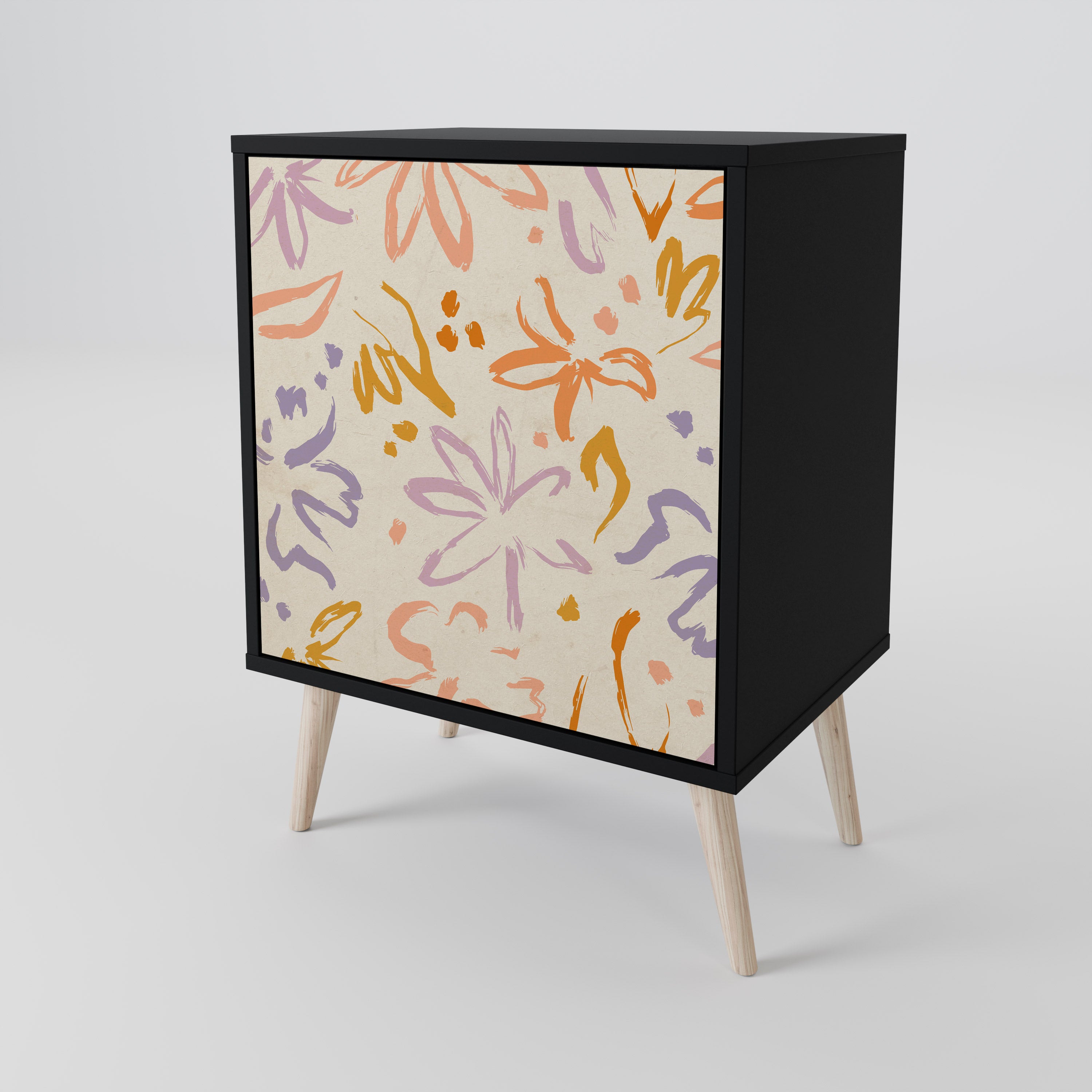 SPRING WHIMSY Sideboard mit 1 Tür in Schwarz