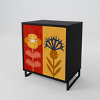 SCANDIC FLOWERET Sideboard mit 1 Tür in Schwarz